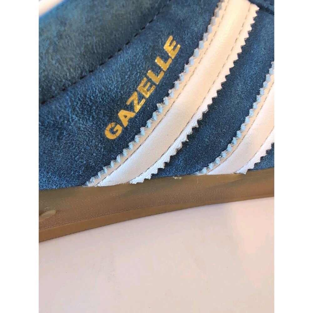 Adidas Originals Gazelle Blue Suede Gum Sole Sneakers Size 11.5 - Picture 7 of 11